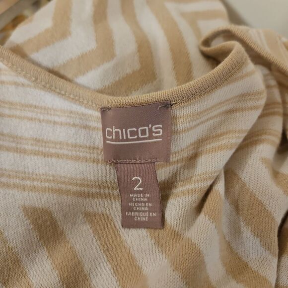 Chico's Tan and Cream Sweater Vest - Picture 4 of 6